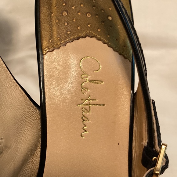 Patent leather mary jane sling back heels. - Picture 2 of 6